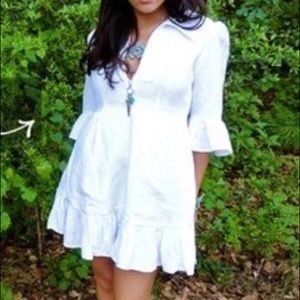 Native Royalty White Linen Katie Dress